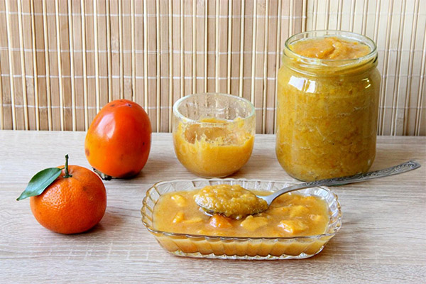 Persimmon and tangerine jam