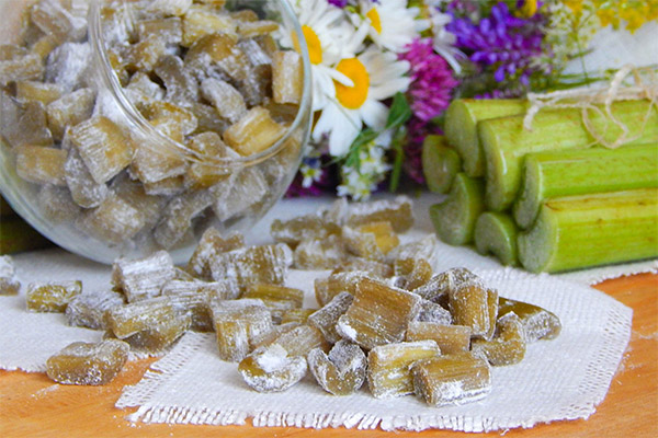 Rhubarb candied fruit