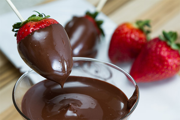 Strawberries in chocolate