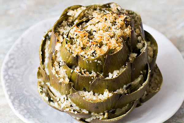 Baked artichoke