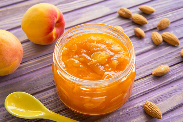 Apricot jam with nuts