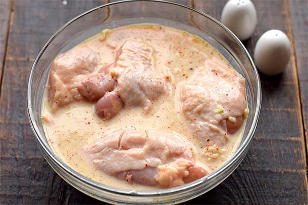 Chicken in kefir Baked in oven