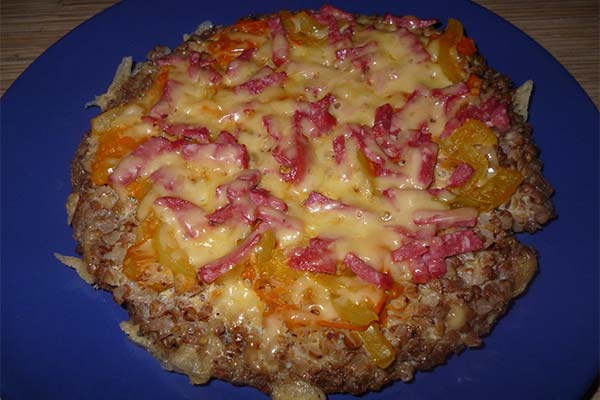 Boiled buckwheat pizza