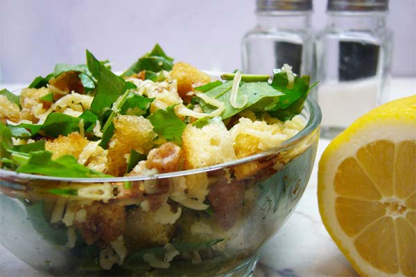 Caesar salad with sorrel