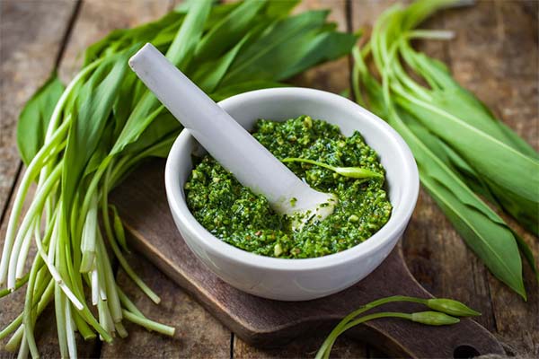 Četras šķēles rampsona pesto